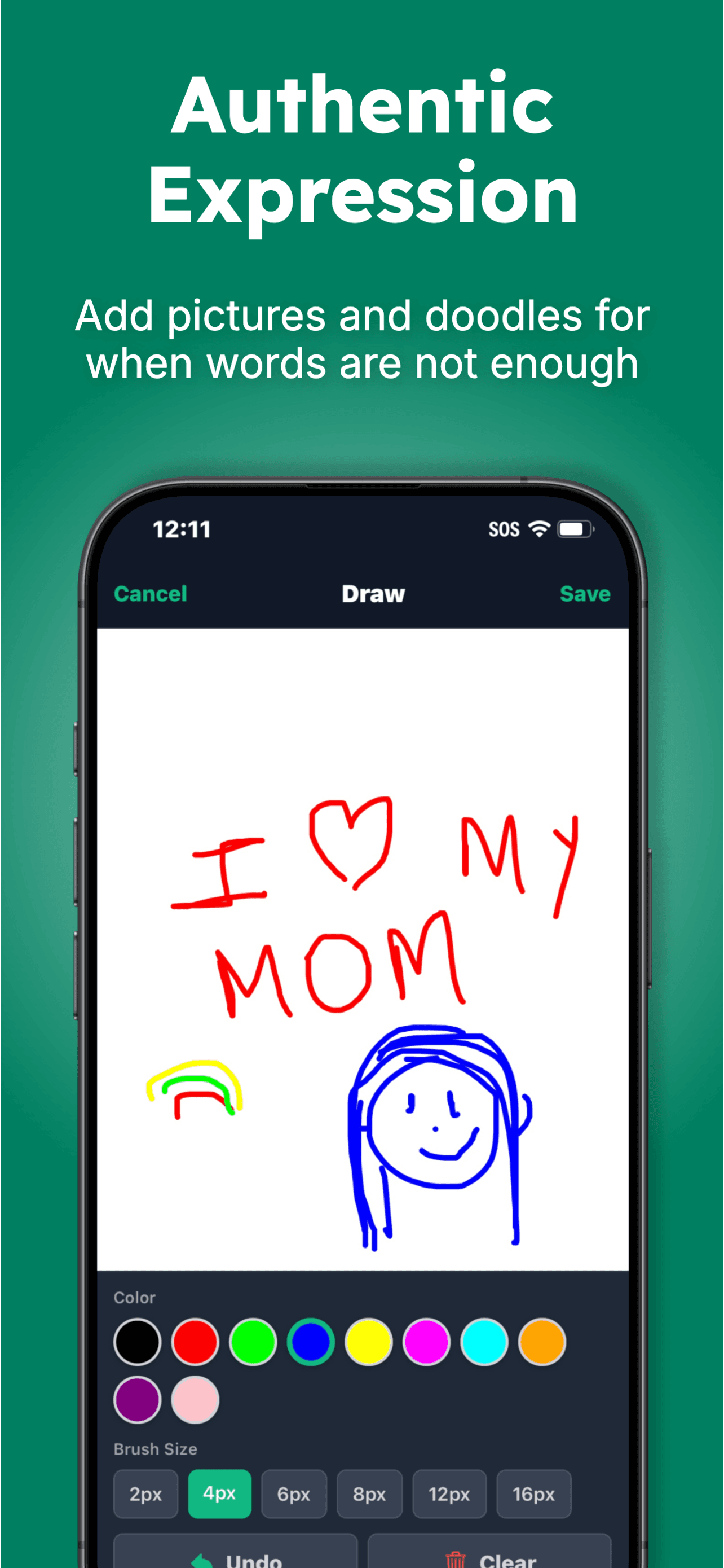 Authentic Expression - Add pictures & doodles—some feelings are better shown than written